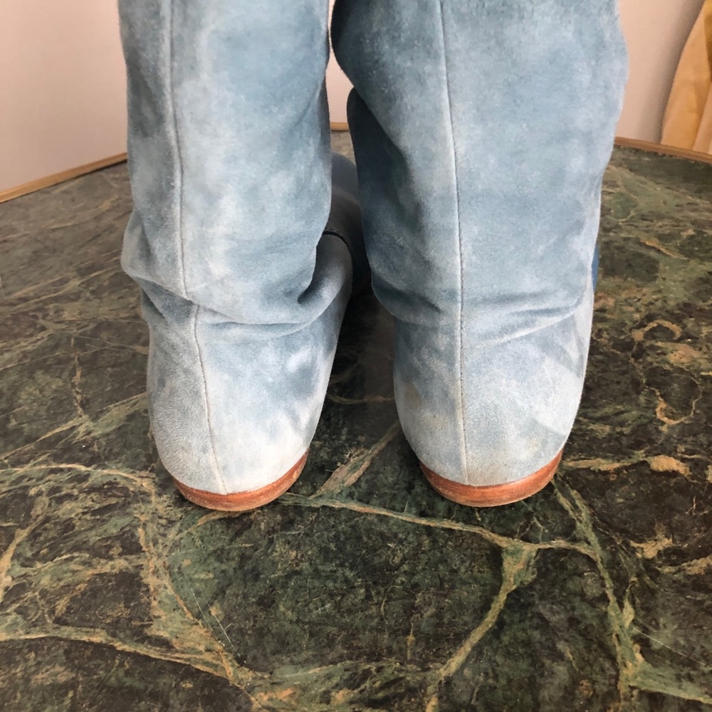 Giuseppe Zanotti blue suede boots, sz.8.5, good - Picture 4 of 8